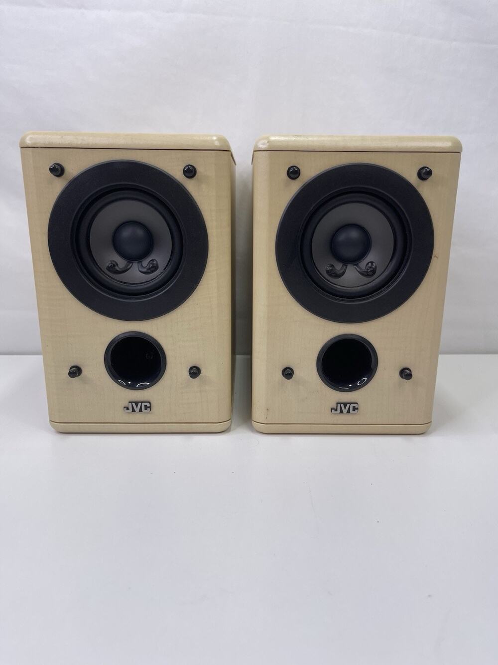JVC SP-UXT550 Bookshelf Speakers Pair Wood Grain Finish 20W 4 Ohm Tested